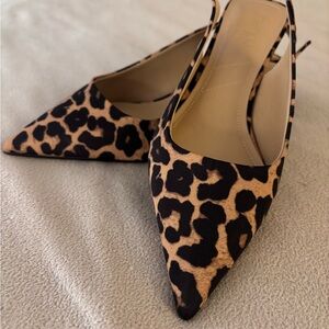 Franco Sarto Jaden Slingback Leopard Print Slingback Heels